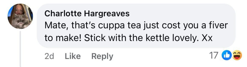 Social media comment on the post of Brew-loving Brits react to mum’s unusual tea hack using a radiator instead of a kettle. Her method sparks bafflement as tea fans question the cost and time involved.