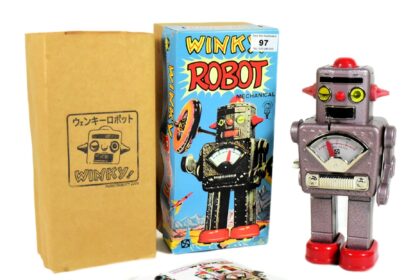 Britain’s largest toy robot collection, featuring 400+ vintage space-age robots, heads to auction with bids expected to reach £30,000 for these nostalgic treasures.