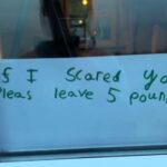 Cheeky 8-year-old Jasper leaves a sign asking for £5 from those spooked by his Halloween decorations—and it worked! His crafty idea has TikTok in stitches.