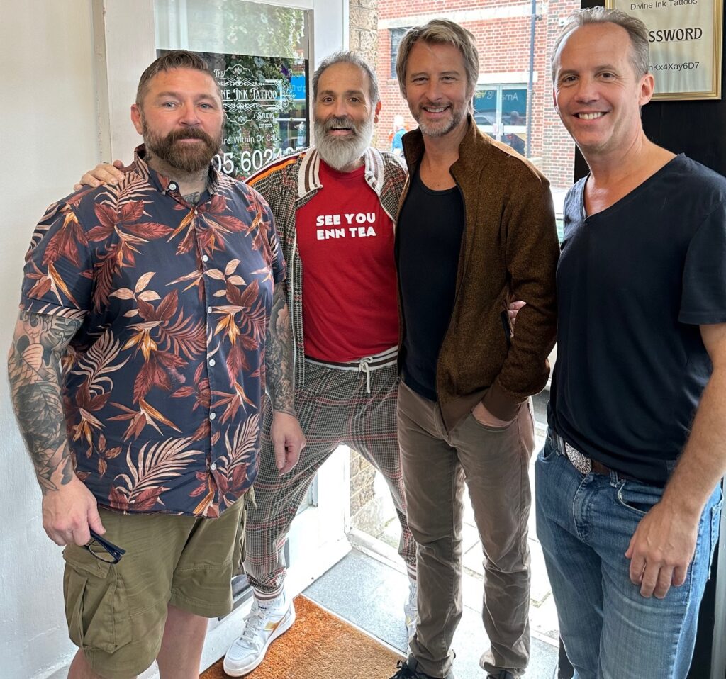 Chesney Hawkes got his first tattoo, the West Ham crest, alongside his childhood friend Vic Irvine, who is battling Stage 4 lung cancer, as a heartfelt show of support.