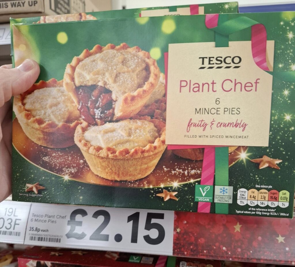 Shoppers are shocked as Christmas food hits Tesco shelves early, with festive treats like mince pies going out-of-date by November, weeks before the holiday season.