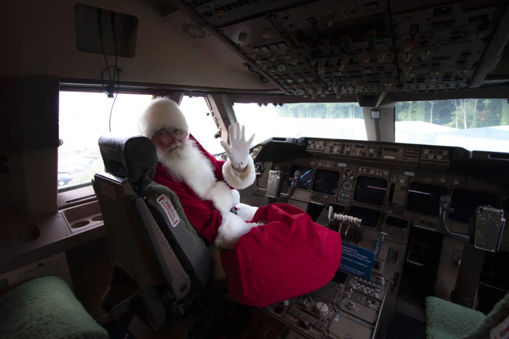 Santa swaps sleigh for festive-themed Boeing 747 at Cotswold Airport’s ‘Flight Before Christmas’ with holiday activities, elf guides, and magical surprises onboard.