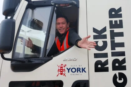 York's gritting lorry named "Rick Gritter" in tribute to Shed Seven's Rick Witter. Locals celebrate the witty addition to the city's fleet ahead of the gritting season.