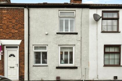 Quirky two-bed home in Chesterfield hits the market for £150K—with no front door! Discover why this unique property is leaving buyers baffled and sparking online jokes.