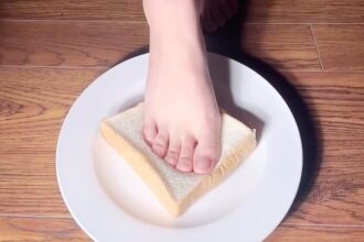 Instagram model Silverluri Luo launches quirky 'foot toast' venture, selling bread imprinted with her feet for £20 a slice. Fans can keep it as a souvenir or eat it!