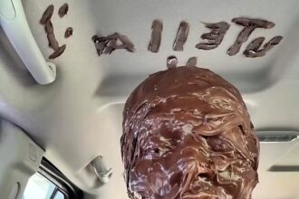 Man covers himself in chocolate frosting in viral Nutella-themed video, leaving viewers shocked and some swearing off the popular spread for life. The clip has 1 million views.