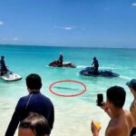 Beachgoers in Cancun scrambled from the sea as a shark prowled near the shore. Lifeguards quickly intervened, calming tourists by guiding the shark away with jet skis.