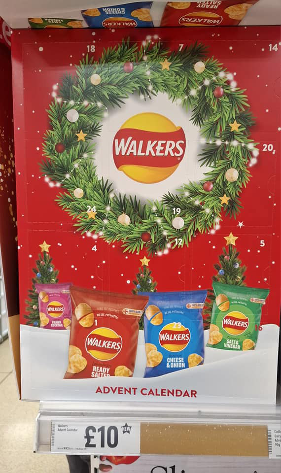 Walkers' new £10 crisp advent calendar sparks debate online, with shoppers split over its quirky appeal versus steep price for just 24 snack bags.