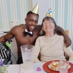 Three care home residents celebrated milestone birthdays with a Butler in the Buff, bringing joy and laughter to the party at The Dell Care Home in Lowestoft, Suffolk.