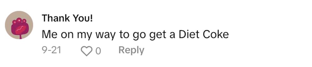 Social media comment on the post of Harvard-trained Dr. Saurabh Sethi reveals the risks of diet sodas, highlighting heart, kidney, and gut health concerns while recommending healthier alternatives like water or tea.