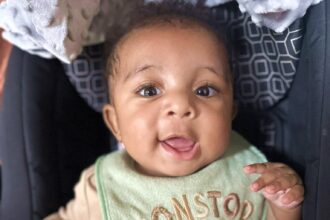 A mum has gone viral after her three-month-old baby, Messiah, shocked the family by clearly repeating words in a conversation with his sister.