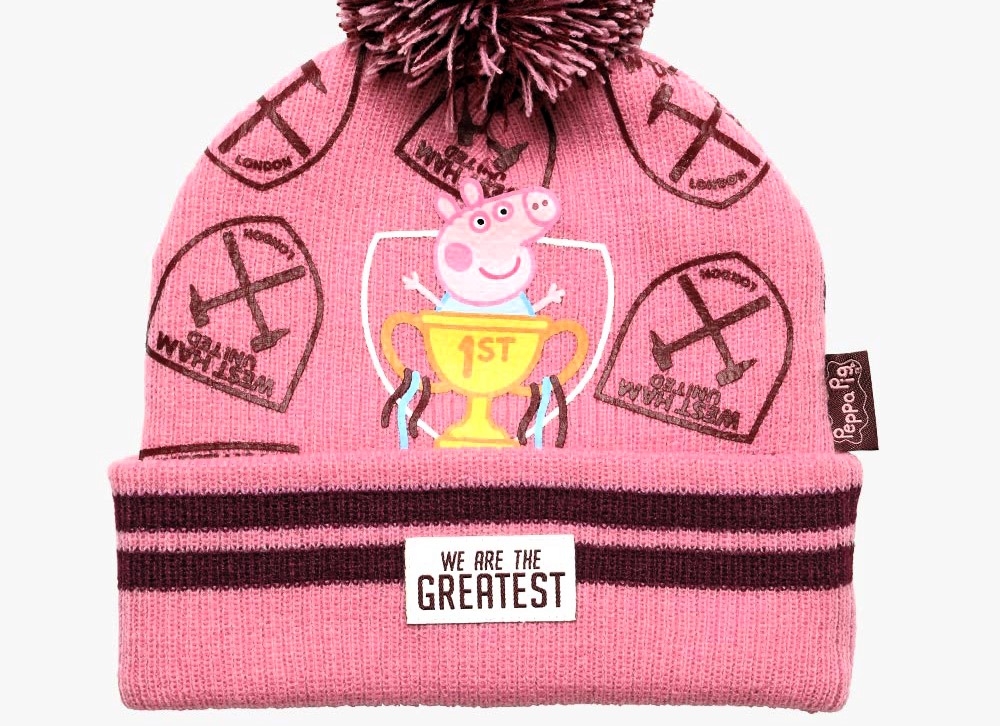 West Ham fans are laughing after the club released a Peppa Pig merchandise range, featuring scarves, hats, and gloves in claret and pink, leaving some supporters surprised.