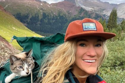 Kaylin Meyer takes her cat, Maxine, on epic hiking adventures across the US, covering up to 30 miles. Their outdoor journey inspires followers to explore with their pets.