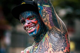 Body mod enthusiast dubbed 'real-life Freddy Krueger' stuns with his look, embracing year-round horror style that's a hit for Halloween—and with fans all year long!