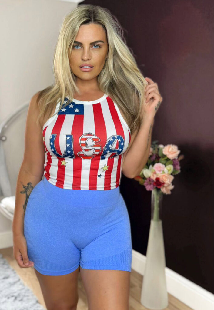 As Trump leads the US election, British mum Carla Bellucci, known for her outspoken views, plans to celebrate in MAGA style and prepare for a big move to Florida.