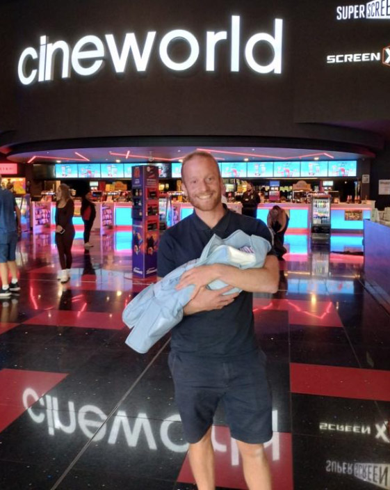 Baby born in Cineworld given lifetime free movies as a special gift. Cinema staff help with the delivery, celebrating with unlimited tickets for the whole family.