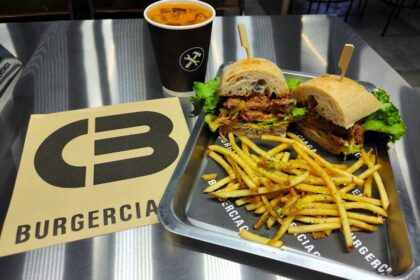 Burgerciaga, a Balenciaga-inspired burger joint in Taipei, wows diners with chic design and affordable prices, offering gourmet burgers under £15 in a luxury setting.