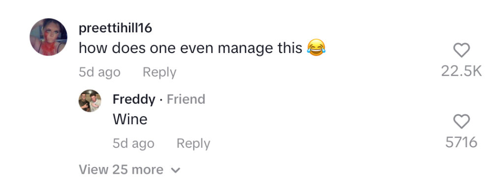 Social media comment on the post of Drunk friends wake up in John Lewis display bed after night out, sparking TikTok fame with 3.1M views. Hilarious mishap leaves commenters amused and John Lewis speechless.