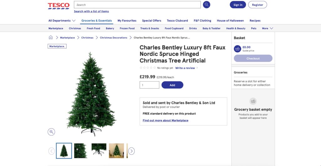 Harrods surprises shoppers with early Christmas tree discounts, offering luxury Balsam Hill trees for up to 40% off, while supermarkets like ASDA and Tesco unveil budget options.