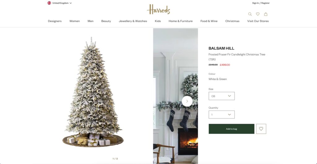 Harrods surprises shoppers with early Christmas tree discounts, offering luxury Balsam Hill trees for up to 40% off, while supermarkets like ASDA and Tesco unveil budget options.