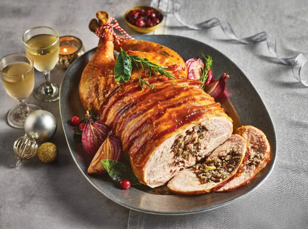 UK Christmas turkeys soar in price, with premium butcher offering a £275 herb-fed bird. High-end supermarkets follow suit, marking a pricey festive season amid inflation.