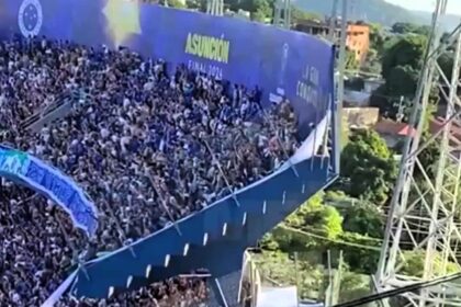 Cruzeiro fans caused the Nueva Olla stadium in Paraguay to sway wildly with euphoric celebrations before their 3-1 Copa Sudamericana loss to Racing Club, sparking safety concerns.