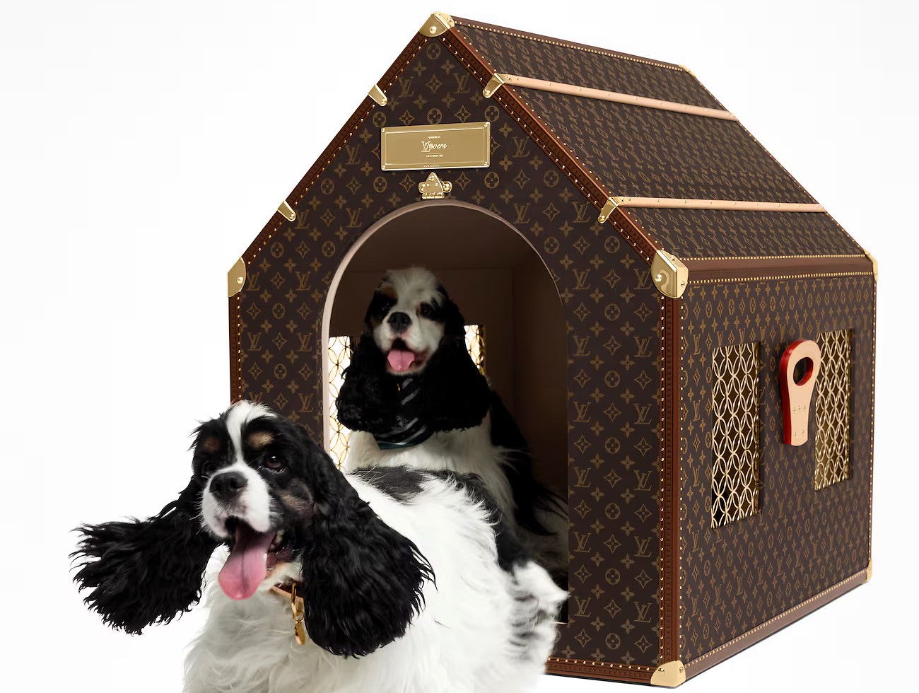 Louis Vuitton's £52,500 dog kennel, part of Pharrell’s urban dog-walking collection, sparks online ridicule, with users mocking its luxury features for pets.