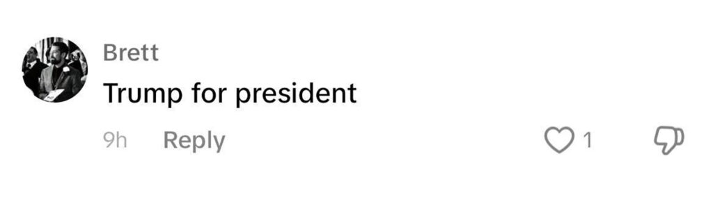 Social media comment on the post of Entrepreneur sells Trump-branded toilet paper on London’s Regent Street following his re-election, sparking reactions from confused and amused passers-by.