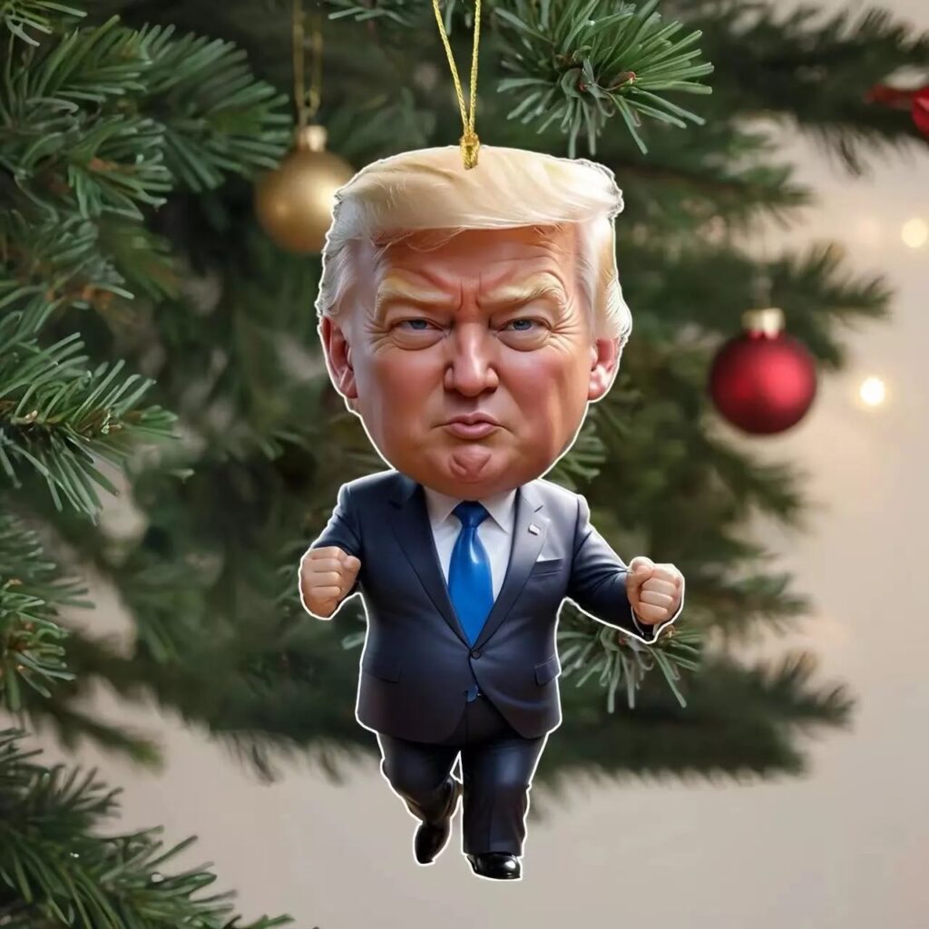 Trump-themed Christmas merchandise floods Etsy and eBay as sellers cash in on his election win; festive jumpers and ornaments celebrate 'Make Christmas Great Again.'