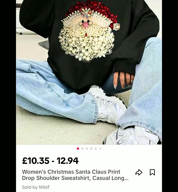 Shopper left fuming after buying £12.57 Christmas jumper she thought had 3D beads; discovers it’s just a printed design, sparking viral TikTok warning for others.