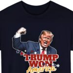 Trump supporters flood eBay with ‘WE WON’ merch hours after his projected win, selling shirts, caps, and mugs celebrating the ‘magnificent victory’ in 2024 election.