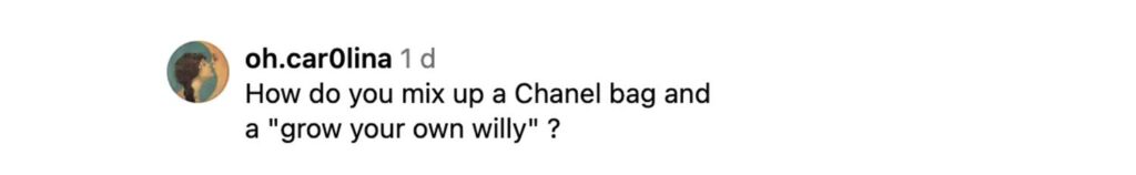 Social media comment on the post of A woman expecting a Chanel bag was stunned to receive an X-rated toy instead. The hilarious mix-up went viral, sparking laughter and disbelief across social media.