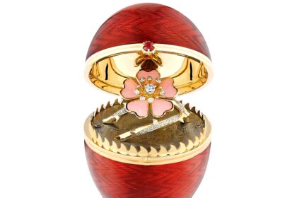 Not feeling festive? Easter arrives early with Fabergé's £58,080 golden egg. Featuring diamonds, a ruby, and a delicate wild rose, it's a rare heirloom with only 10 editions.