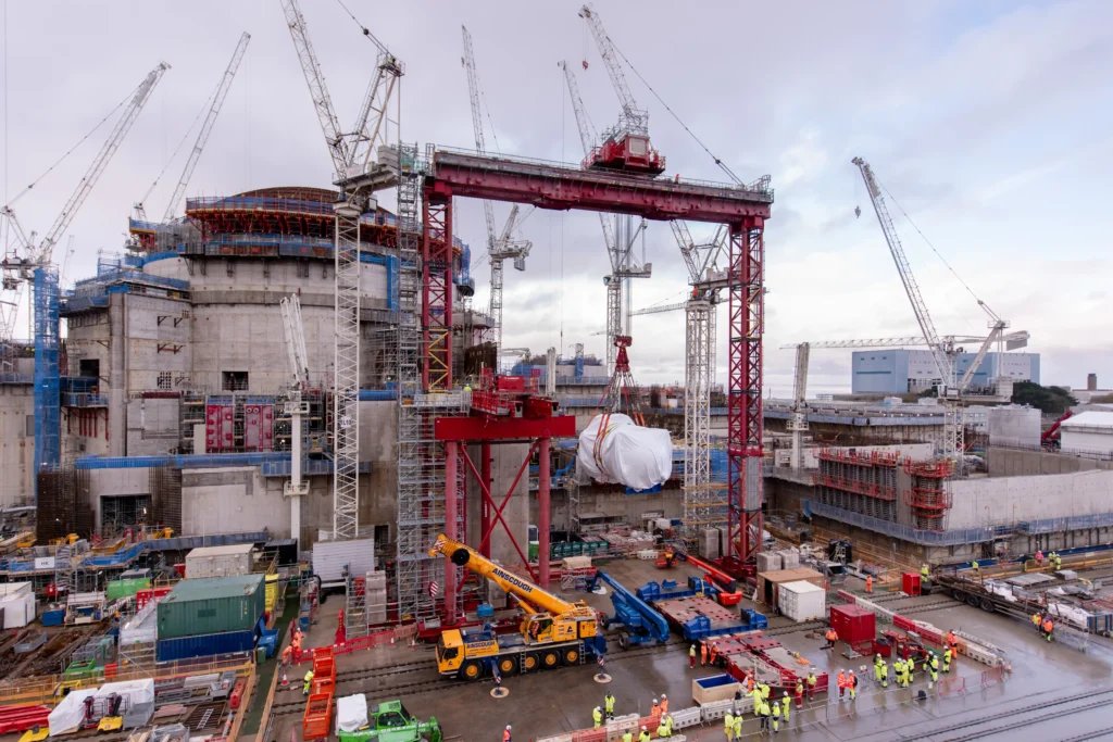 Showing the equipment hatch, reactor pressure vessel, and reactor pit.