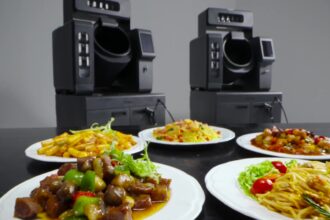 BOTINKIT's AI robot chef automates cooking tasks like stir-frying, boiling, and seasoning, aiming to cut restaurant costs by 30%. It offers precision, reducing waste and ensuring consistency.