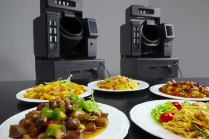 BOTINKIT's AI robot chef automates cooking tasks like stir-frying, boiling, and seasoning, aiming to cut restaurant costs by 30%. It offers precision, reducing waste and ensuring consistency.