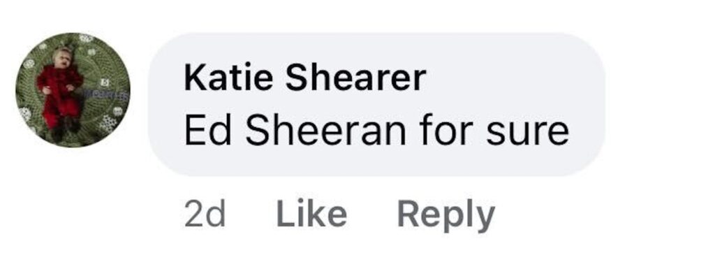 Social media comment on the post of Woman spots Ed Sheeran's face in her milkshake maker, leaving friends in stitches. The uncanny resemblance to his album cover has fans crying, "Let Ed out!"