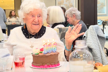 106-year-old great-great-grandmother Florence Hackman shares her secret to longevity: positivity, staying active, and a love for Fireball whisky, celebrating each day as it comes.