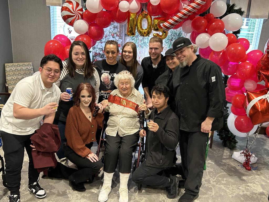 106-year-old great-great-grandmother Florence Hackman shares her secret to longevity: positivity, staying active, and a love for Fireball whisky, celebrating each day as it comes.