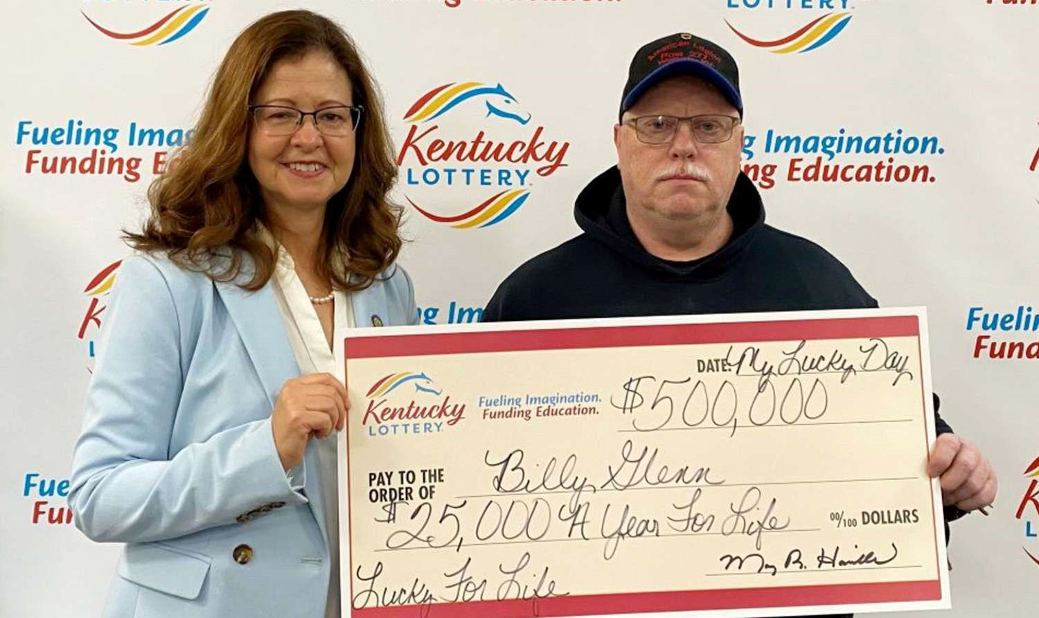 Man wins £393,885 after playing the same lottery numbers for nine years but misses the jackpot by one digit. The Kentucky winner plans to pay off debts and reset his life.