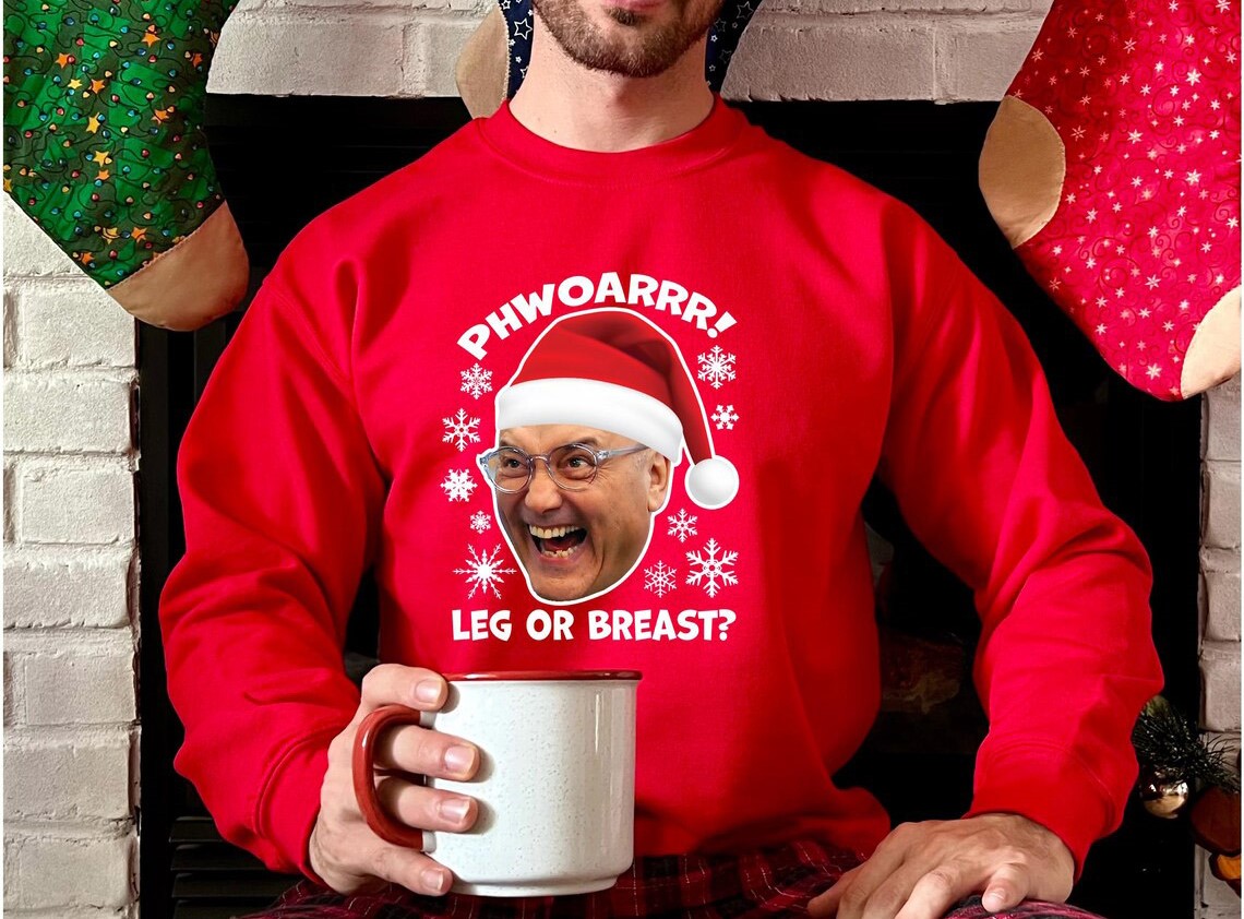 Gregg Wallace-themed Christmas jumpers with cheeky slogans like "Phwoar! Who Wants Stuffing?" are selling fast on Etsy, cashing in on the scandal surrounding the former MasterChef host.