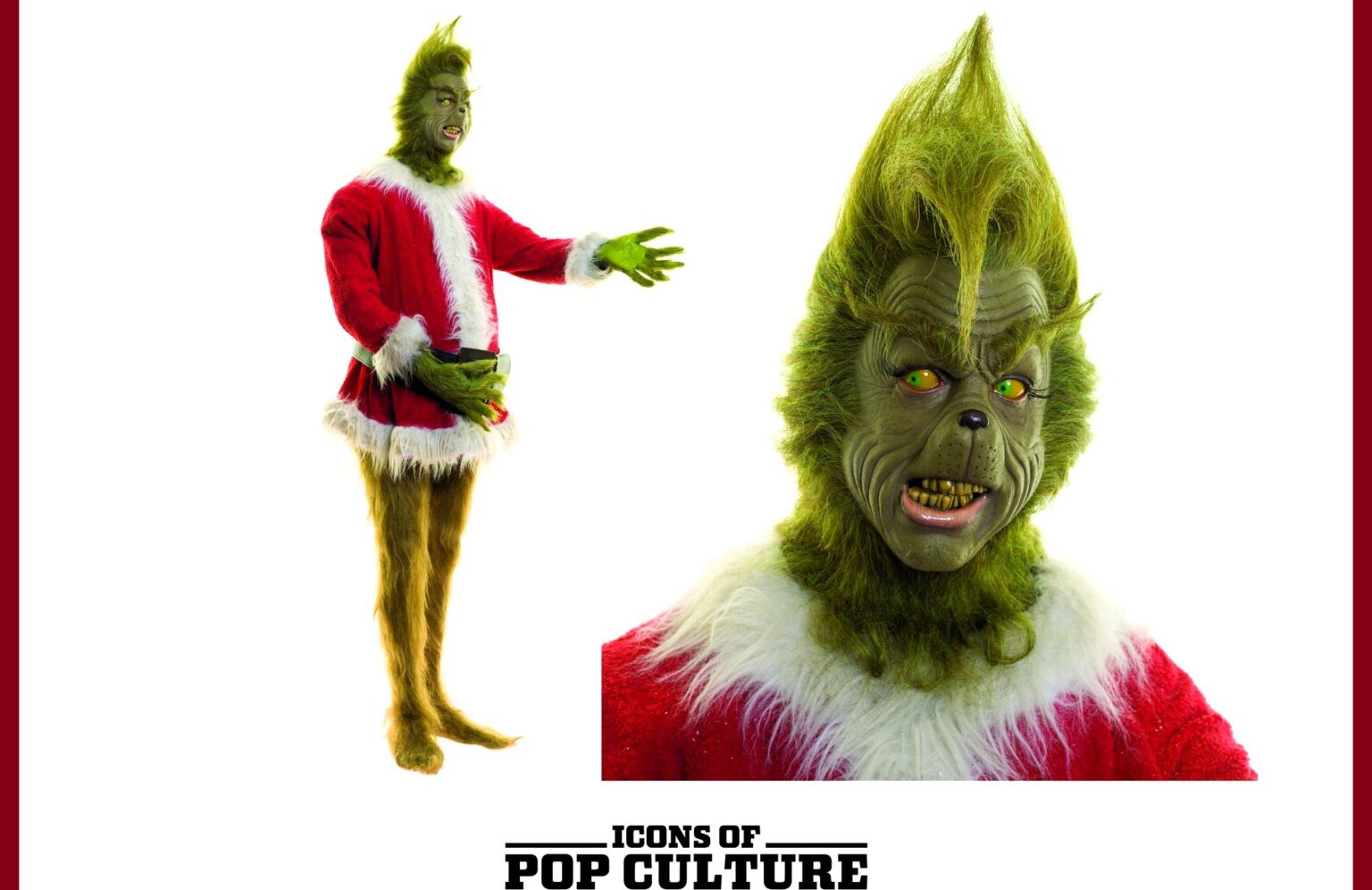 Jim Carrey’s iconic Grinch costume from the festive classic is up for auction! Starting at $55K, this one-of-a-kind piece of movie history could be yours.