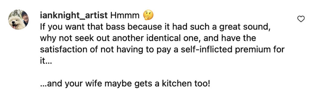 Social media comment on the post of 80s star Nick Beggs seeks £15K to reclaim his iconic Wal Pro2E bass guitar used in Kajagoogoo’s "Too Shy." Fans rally on GoFundMe, but his wife insists on a new kitchen!