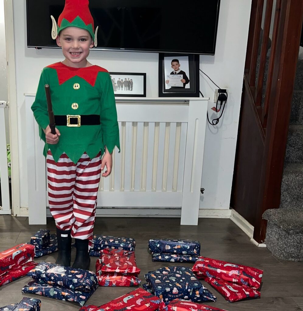 Seven-year-old Rowan melts hearts by using his savings to buy Christmas gifts for less fortunate kids, spreading joy with over 90 presents delivered so far.