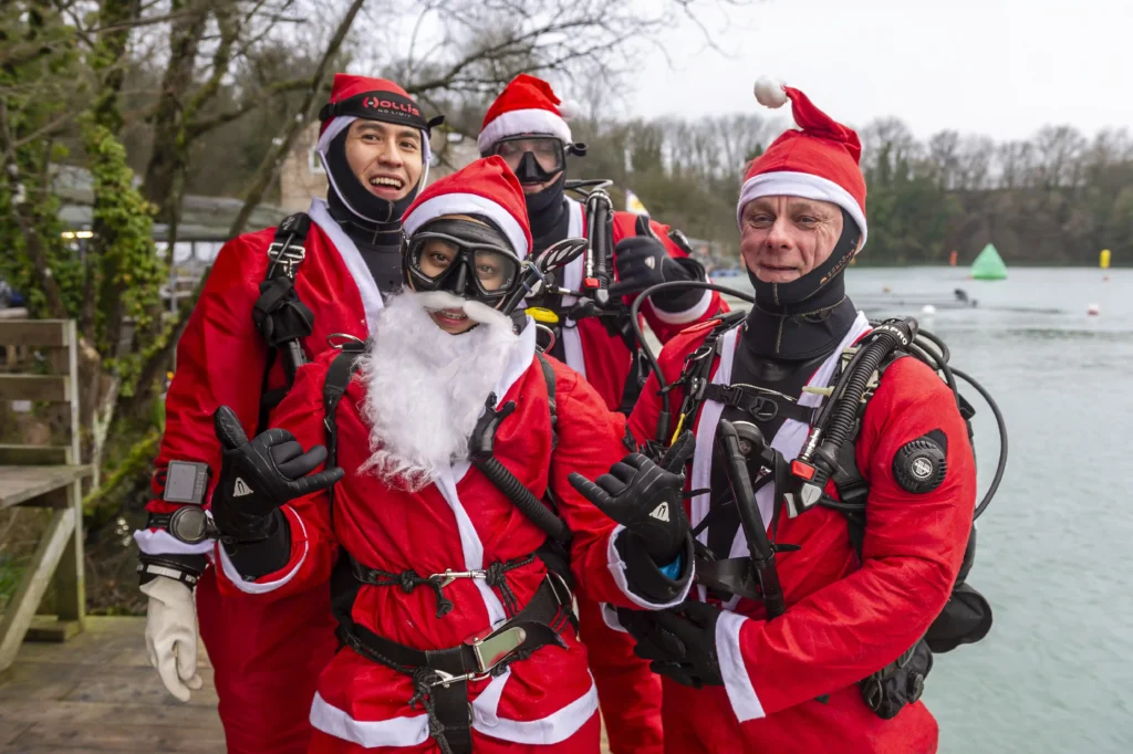 Scores of Santas donned scuba gear for a festive dive in Somerset, raising funds for RNLI and Help for Heroes. The annual event has collected £52,000 since 2007.