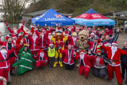 Scores of Santas donned scuba gear for a festive dive in Somerset, raising funds for RNLI and Help for Heroes. The annual event has collected £52,000 since 2007.