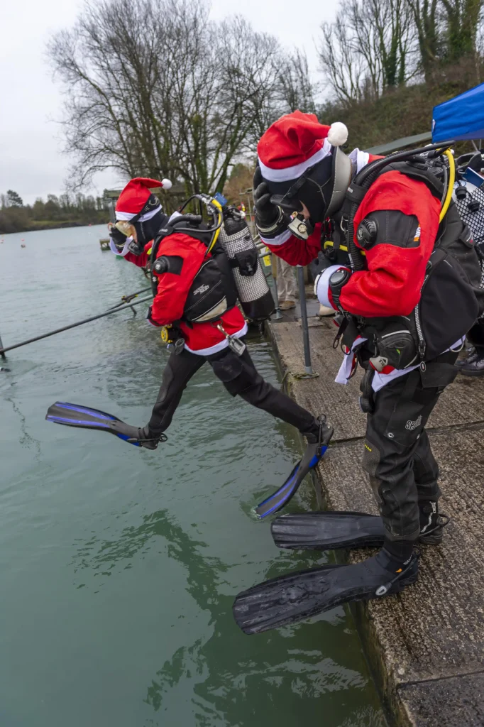 Scores of Santas donned scuba gear for a festive dive in Somerset, raising funds for RNLI and Help for Heroes. The annual event has collected £52,000 since 2007.