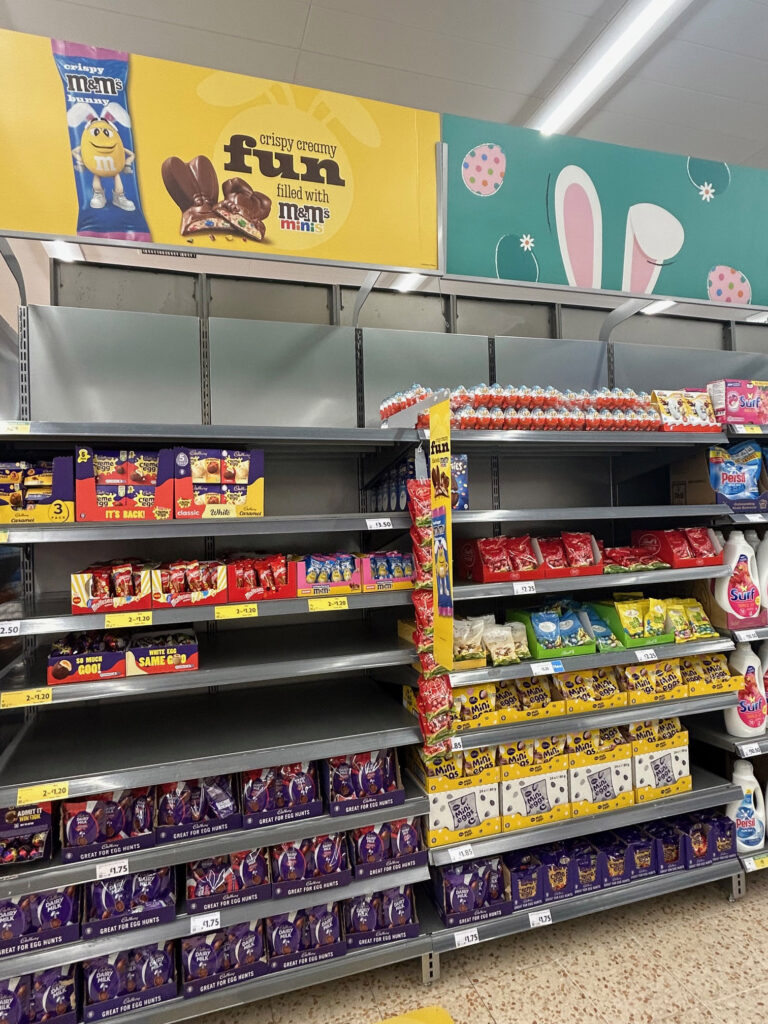 Shopper shocked to find Easter eggs on Morrisons shelves just days after Christmas. Is the festive season getting shorter? Discover her surprising reaction!