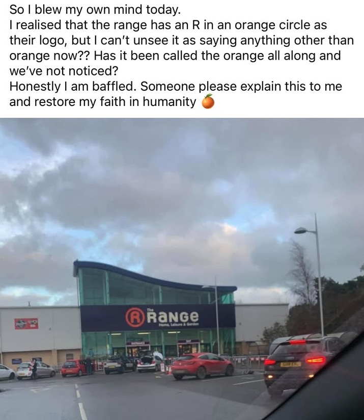 The Range shuts down viral claims it's secretly called 'The Orange.' Fans joke about the logo's orange circle, sparking playful debates online about the store's name.