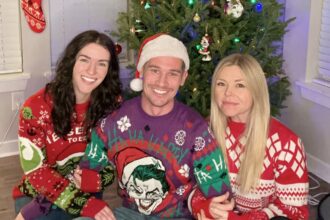 A Colorado throuple shares their Christmas traditions, from matching onesies to festive meals, aiming to normalize their unique love amid judgment and online trolls.